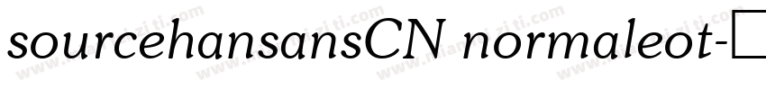sourcehansansCN normaleot字体转换